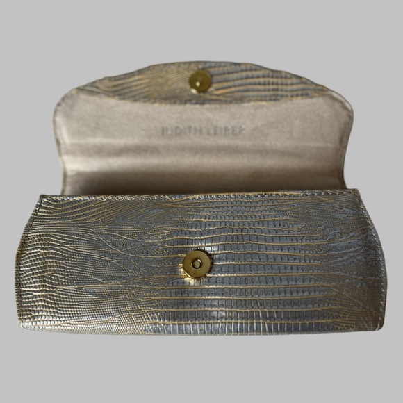 VTG Judith Leiber Metallic Lizard Leather Crystal Sunglasses Case with Crystals - Picture 11 of 13